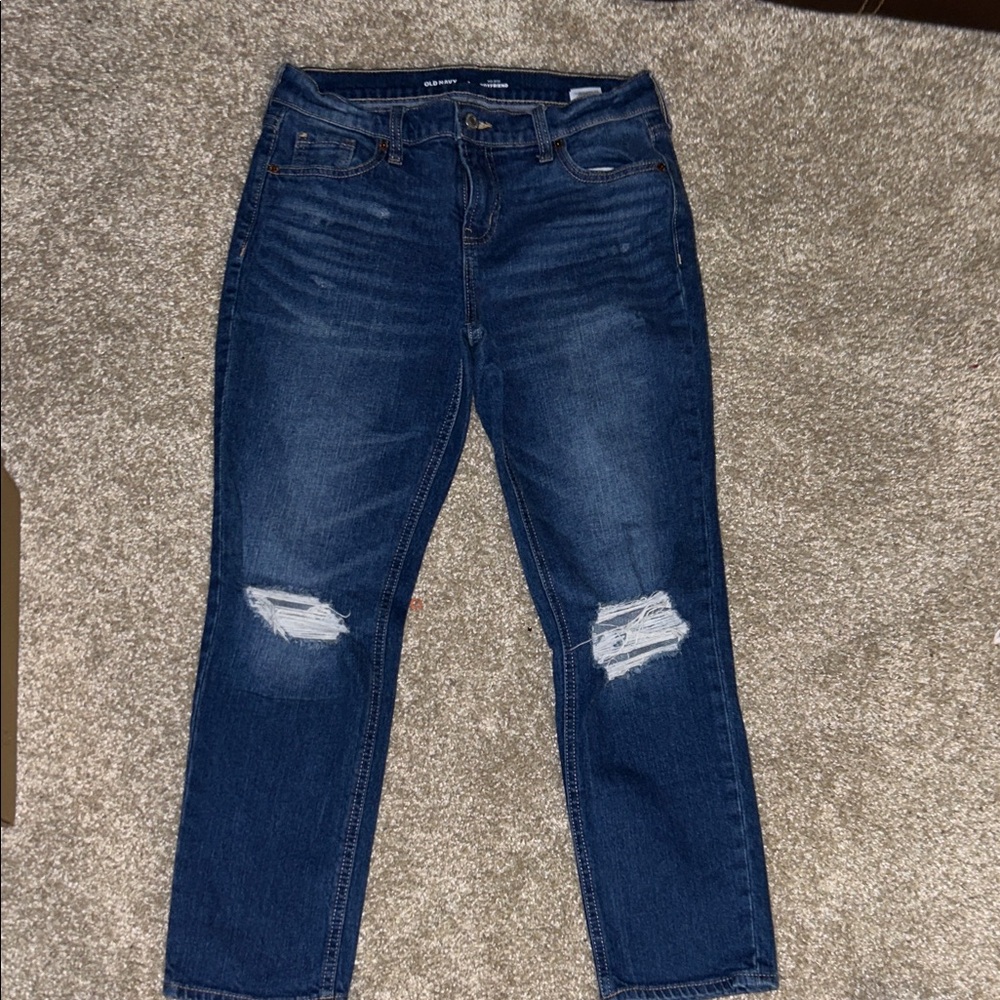 Old Navy Dark Blue Ankle Jeans